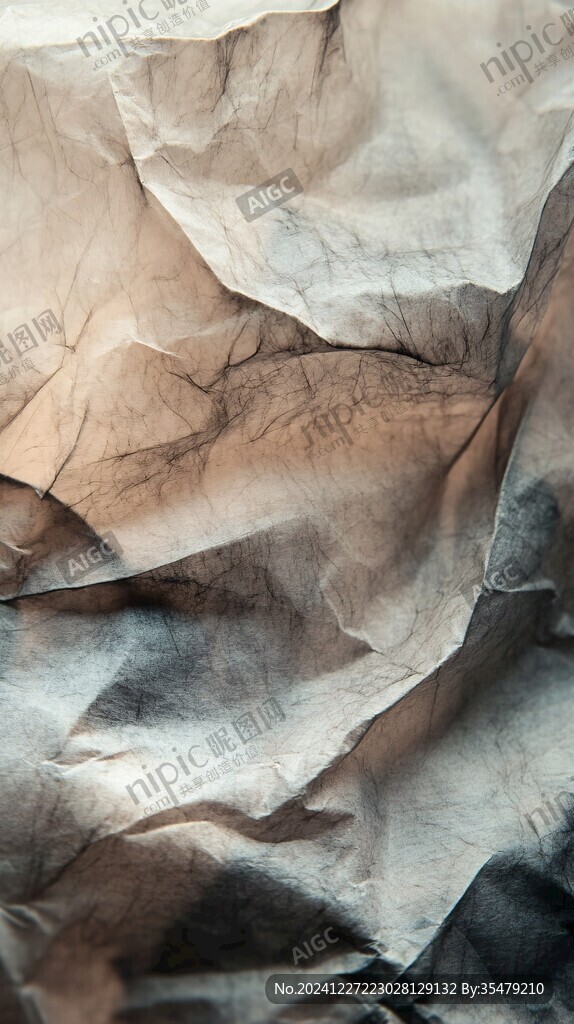 揉皱的纸张肌理