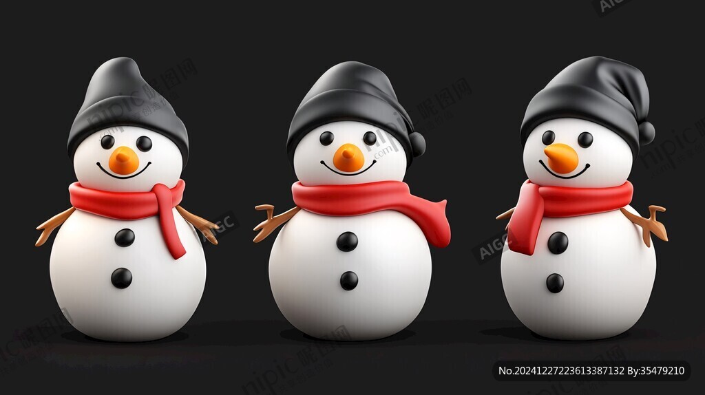 3d雪人