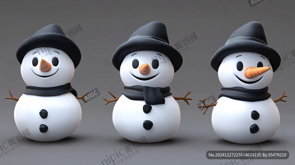 3d雪人