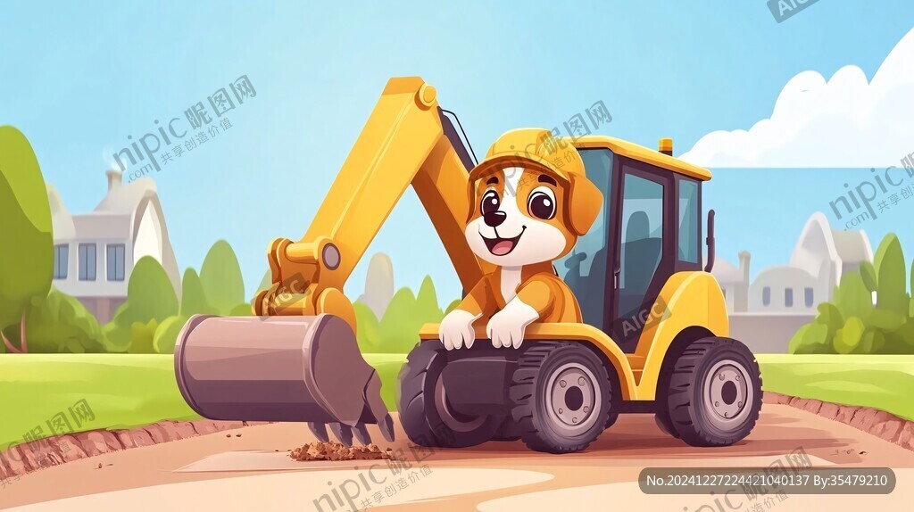 铲车插画
