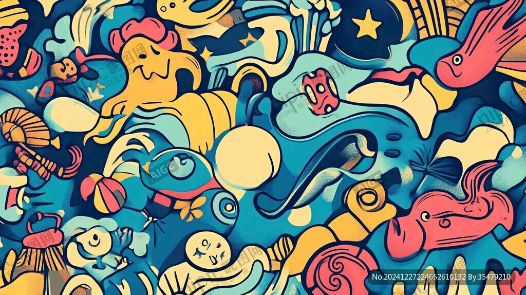 海马包装插画