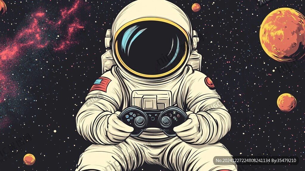 宇航员素材插画