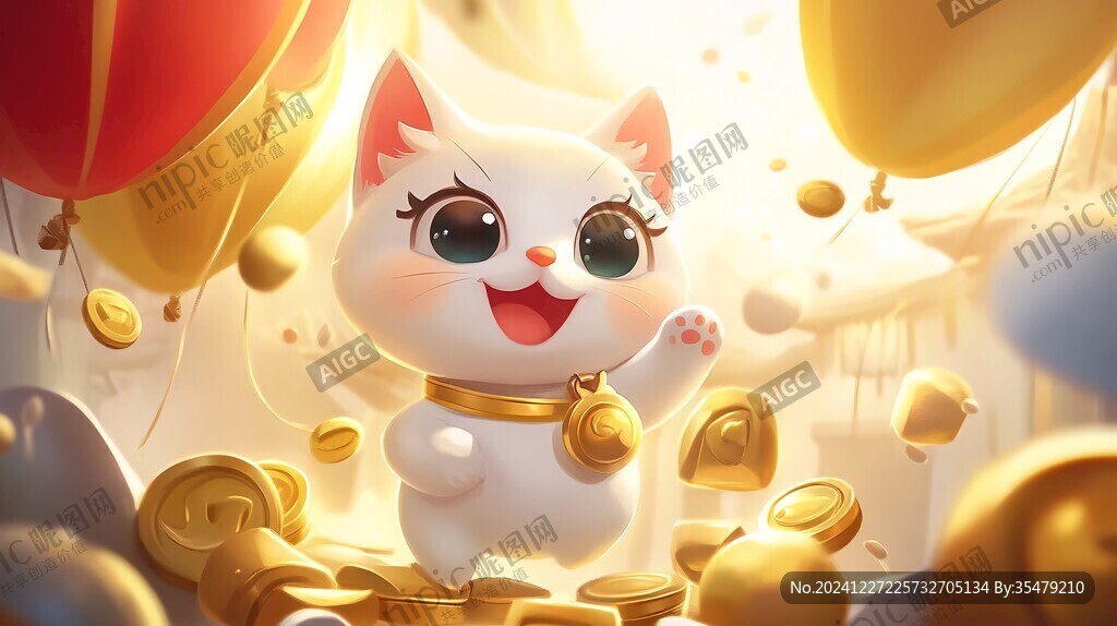 发财猫插画
