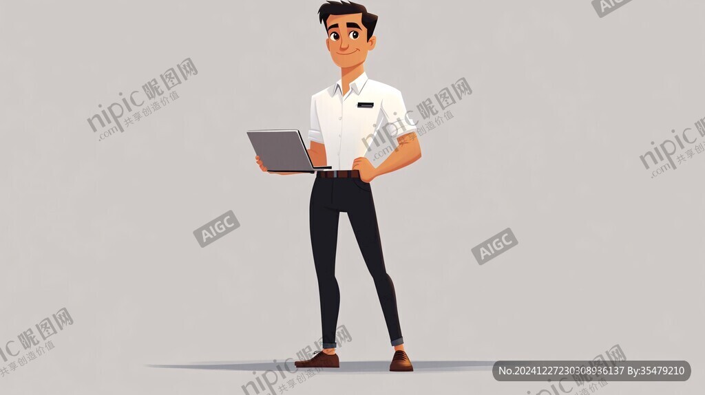 卡通人物年轻男性