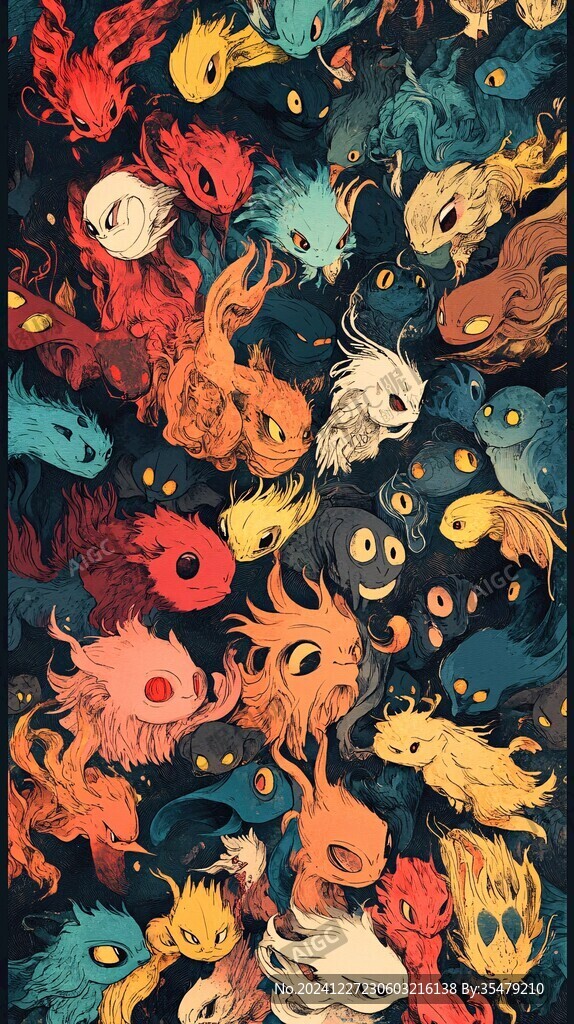 创意金鱼潮流插画
