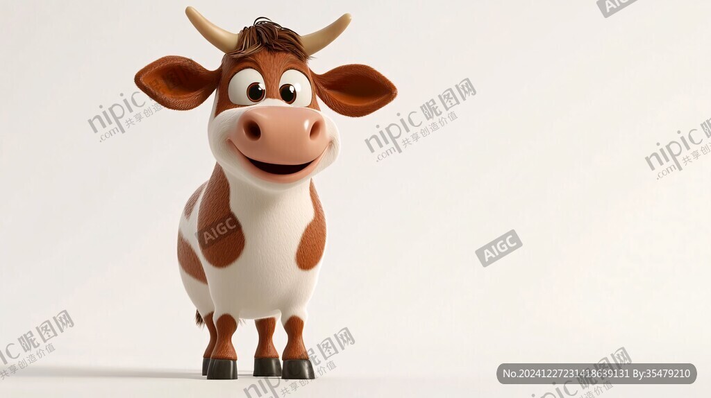 3d卡通牛