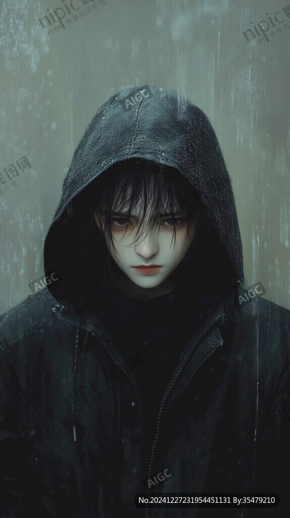 唯美男生插画