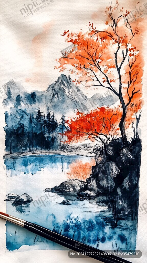 原创独家手绘山水