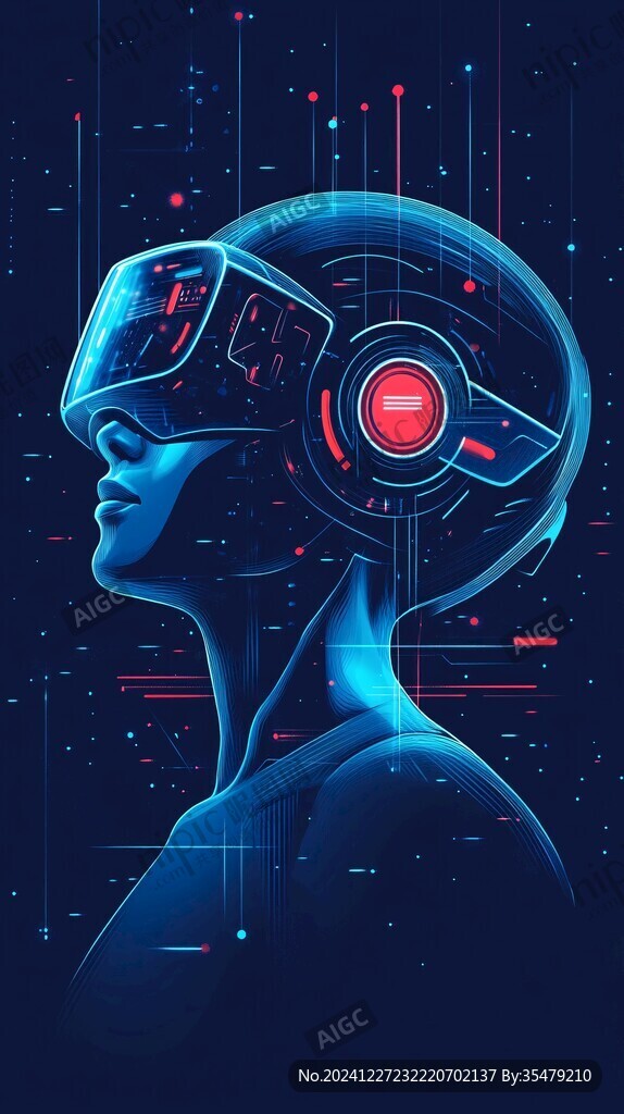 人工智能vr海报背景
