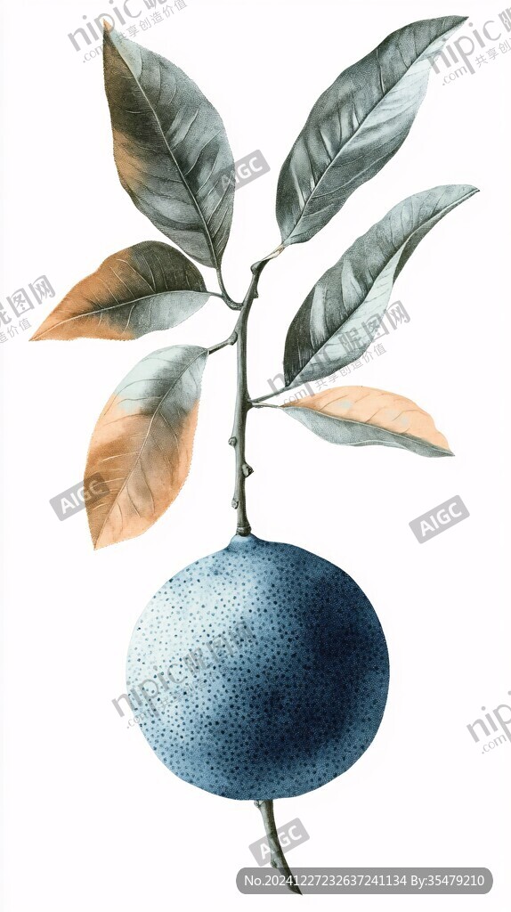 黄金葡萄柚插画