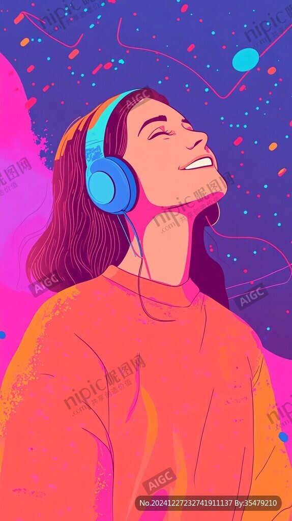听歌的少女