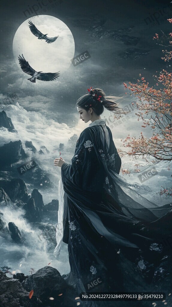 古风人像背景