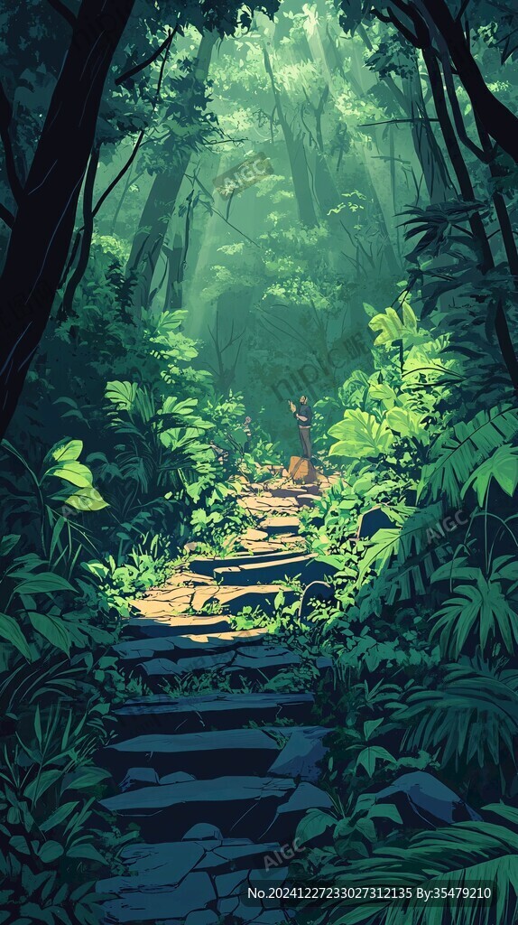 雨林插画