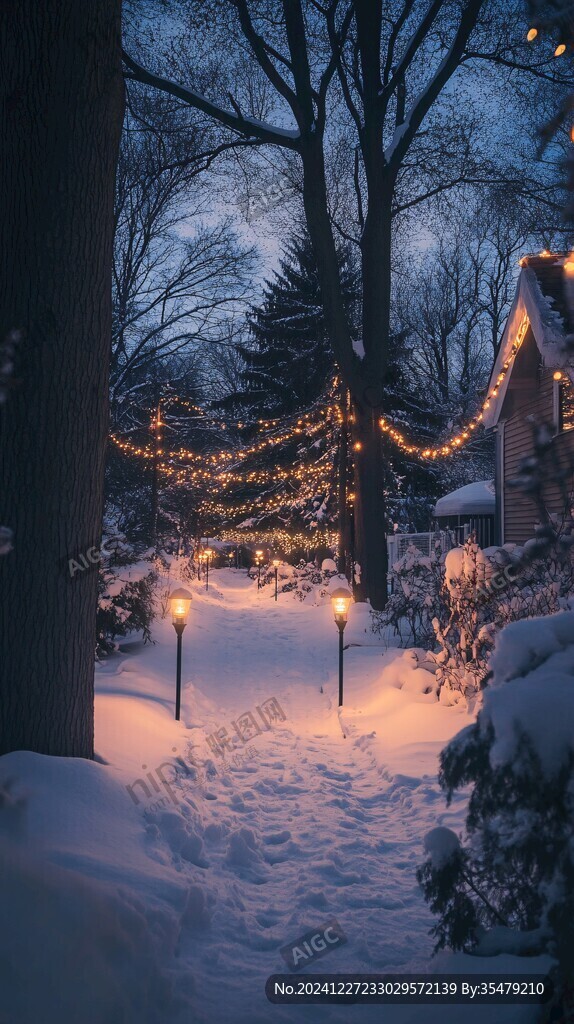 唯美雪夜
