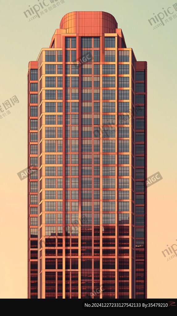 都市高楼暖色调