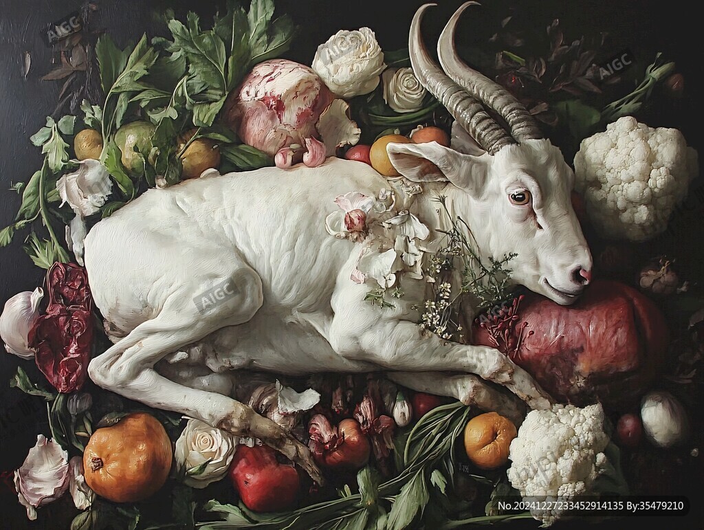 食肉动物油画