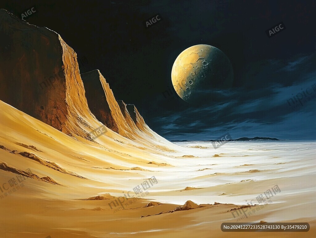 外星球幻想场景插画