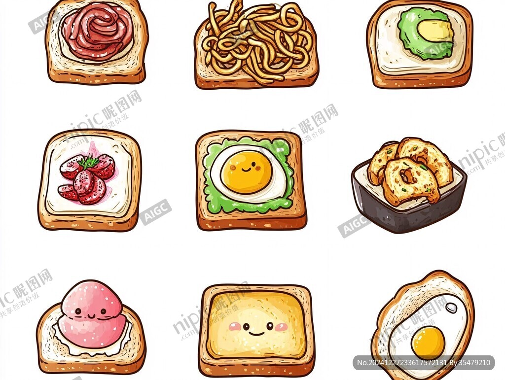 食物动漫素材