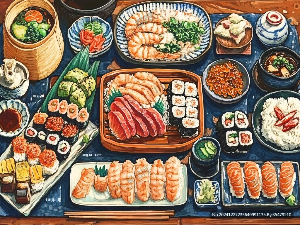 日系美食插画