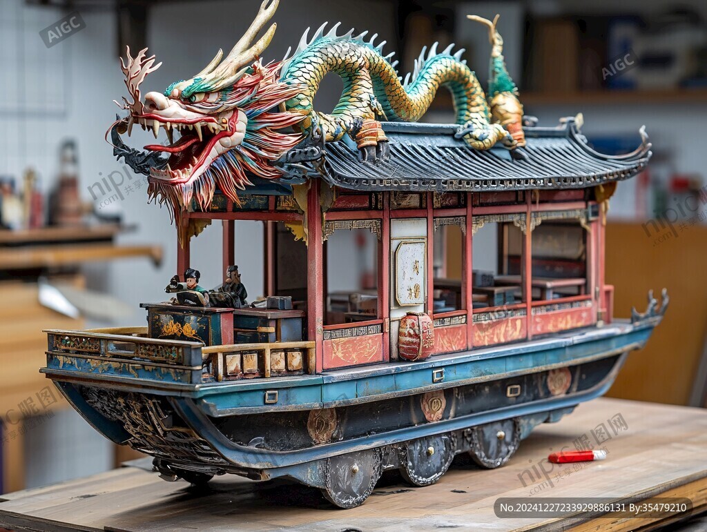 龙船摆件