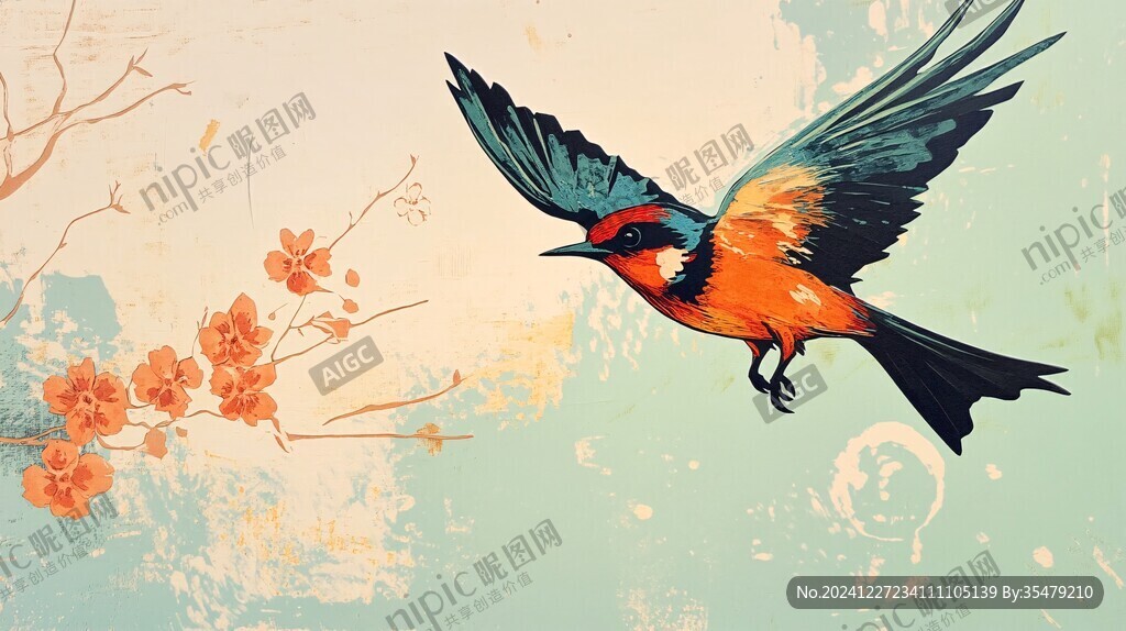 喜上眉梢插画