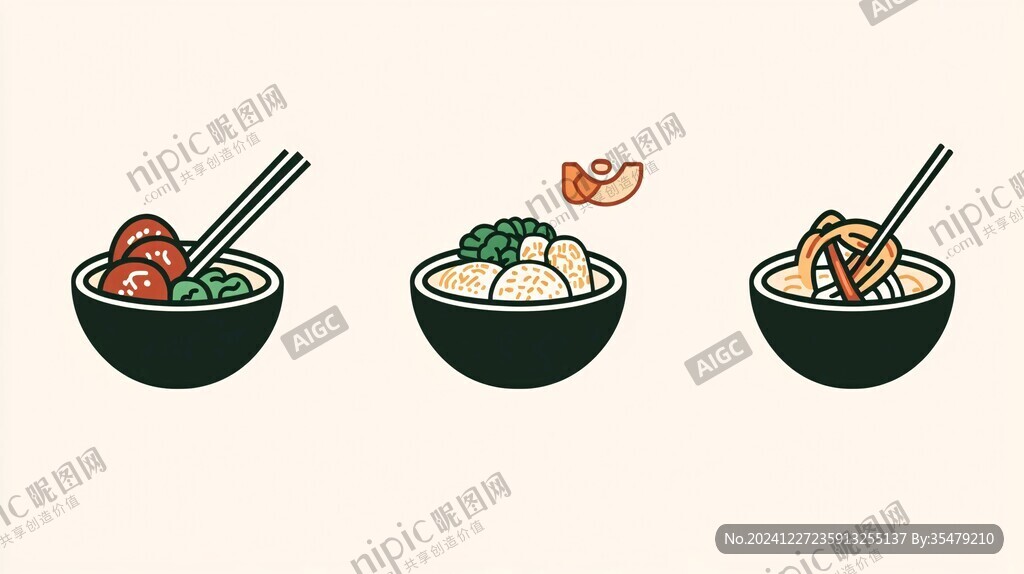 米线插画设计