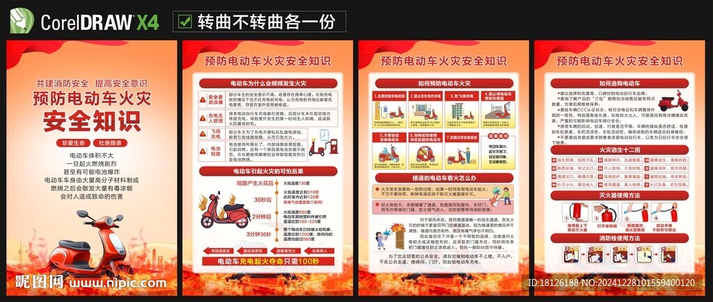 电动车防火安全海报