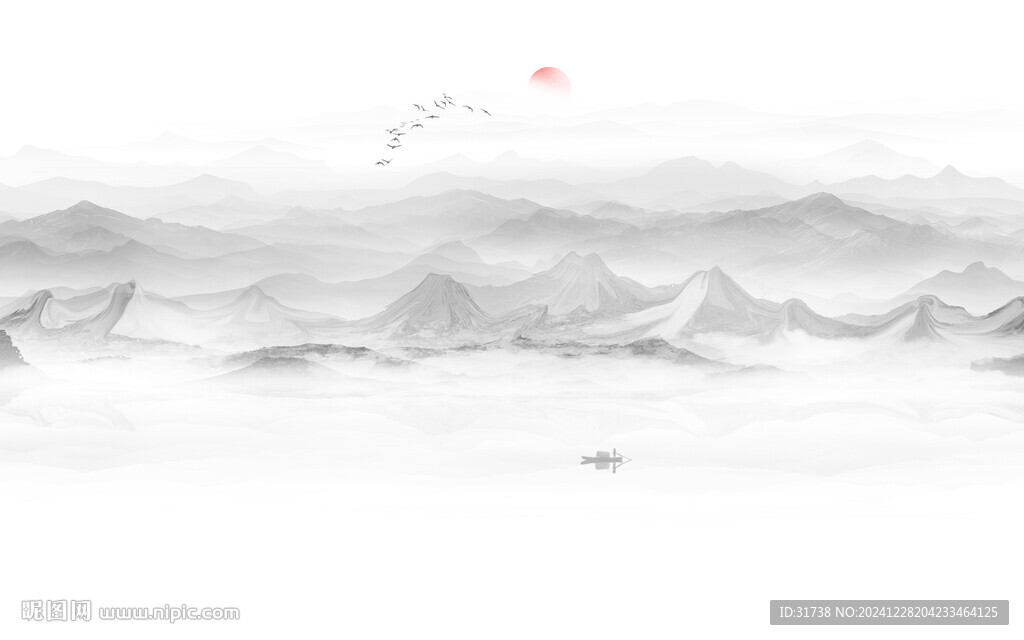 山水水墨画