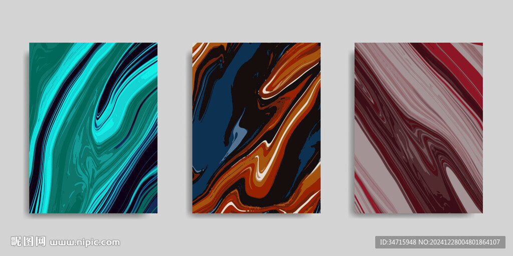 三色酸性流体矢量背景