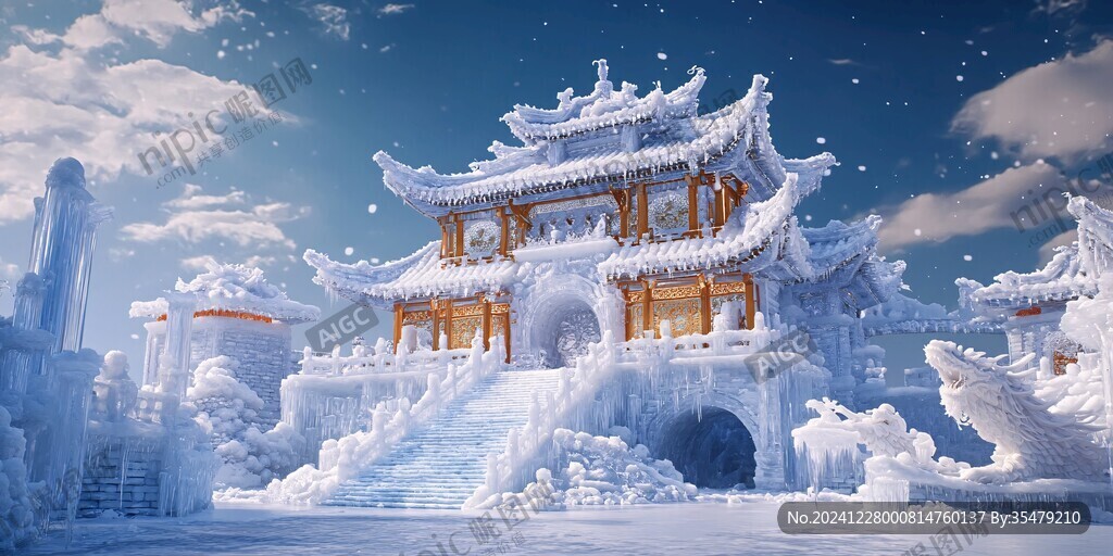 冰雪会堂手绘