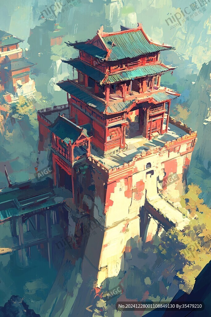镇淮楼插画
