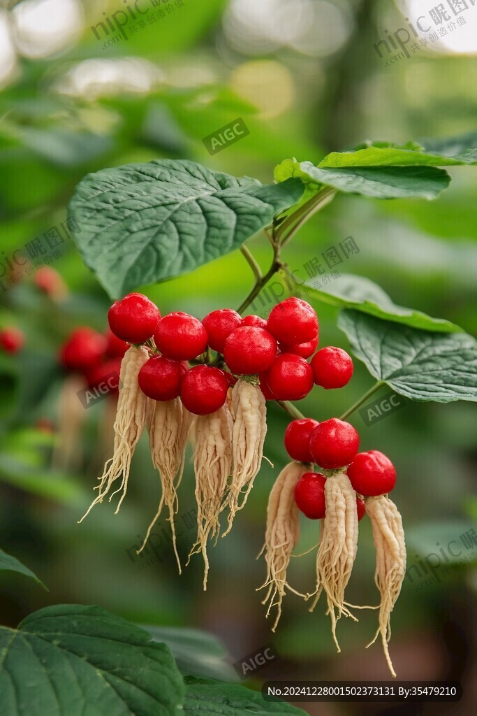 红豆植物果实枝丫