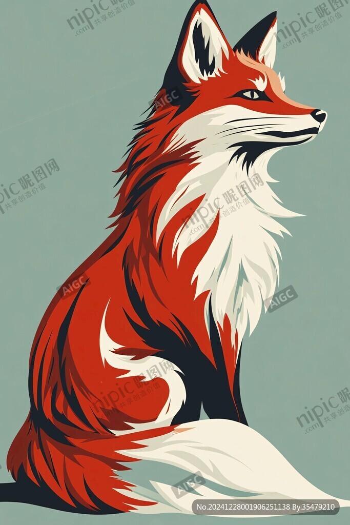 狐狸手绘素材