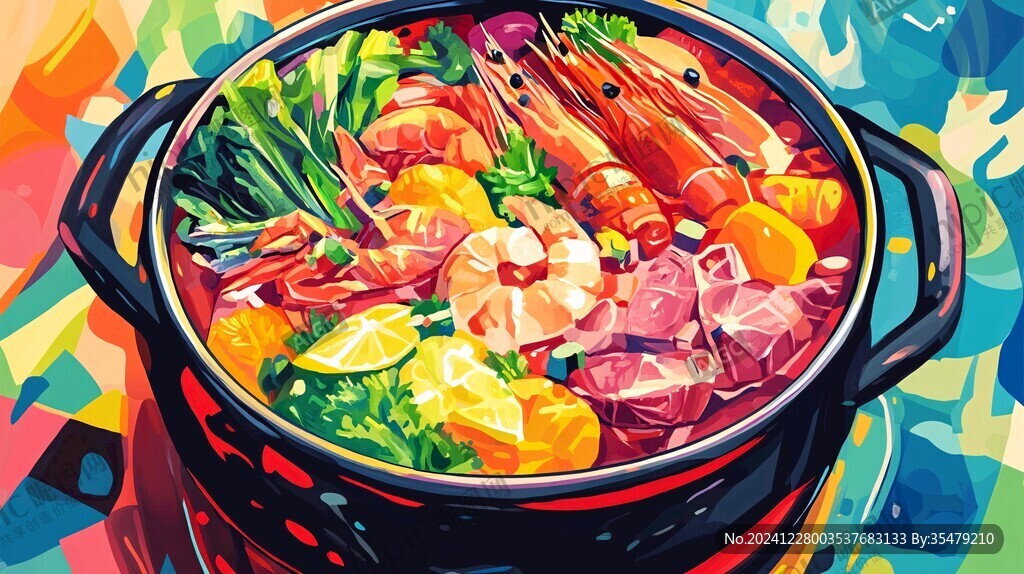 速热火锅插画