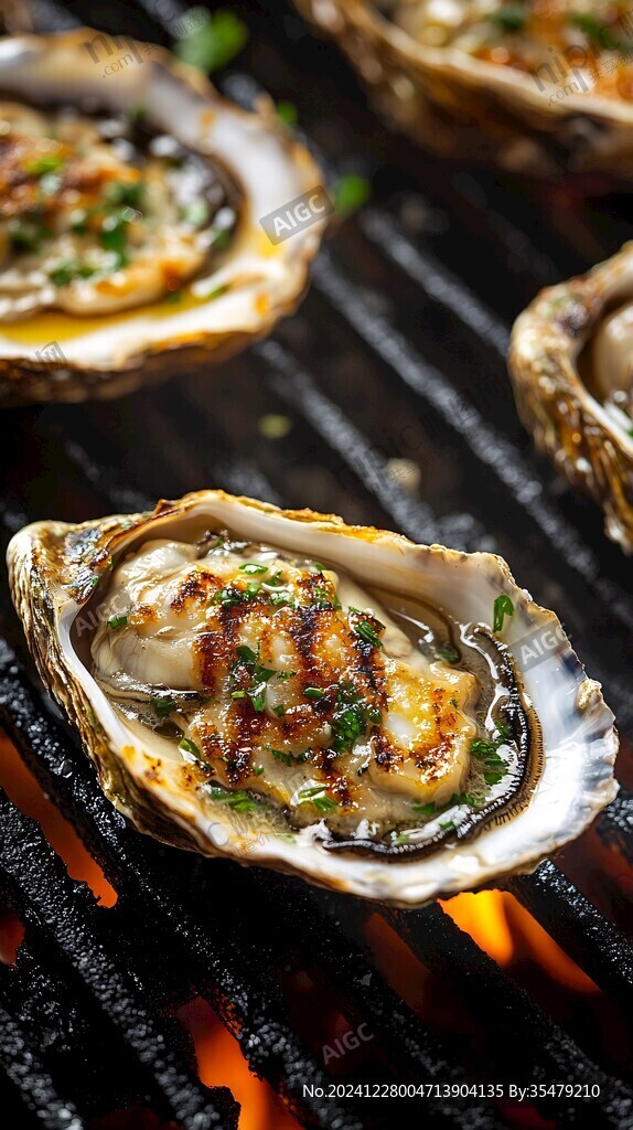 碳烤生蚝海鲜美食