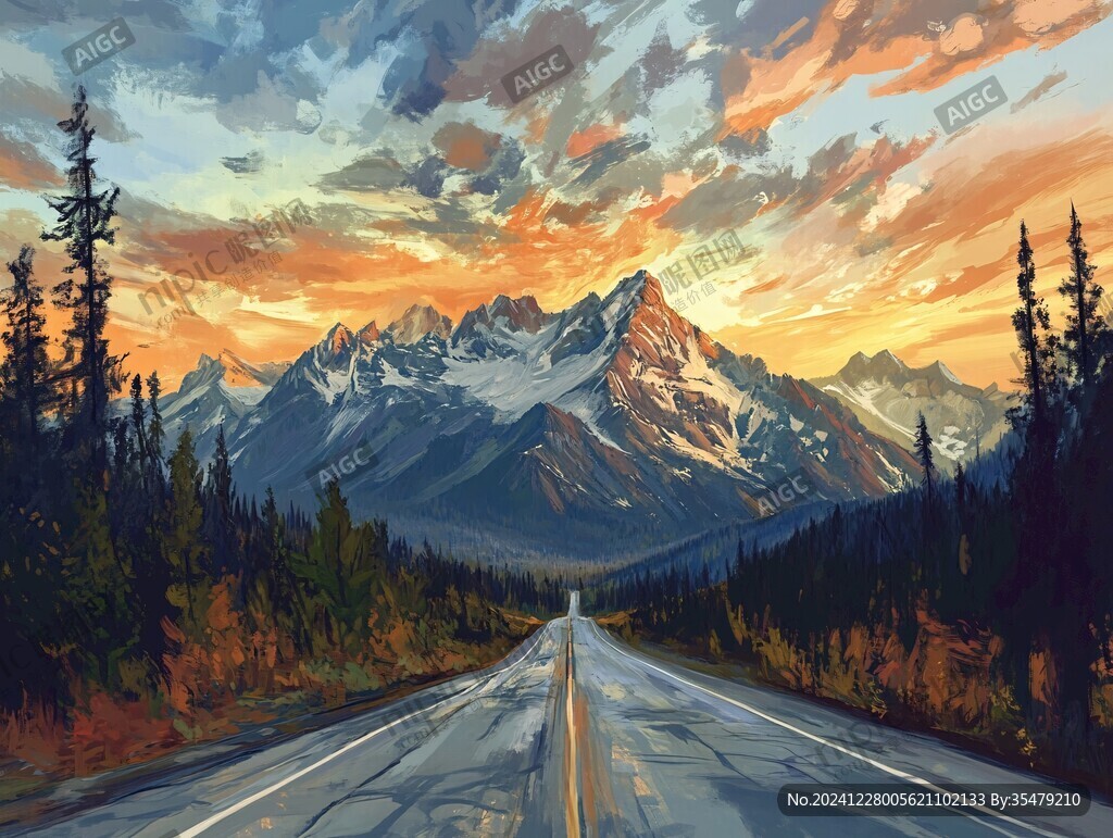 风景厚涂