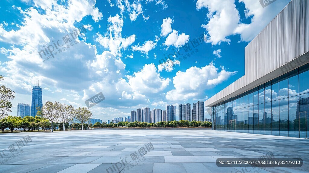 城市风光城市广场