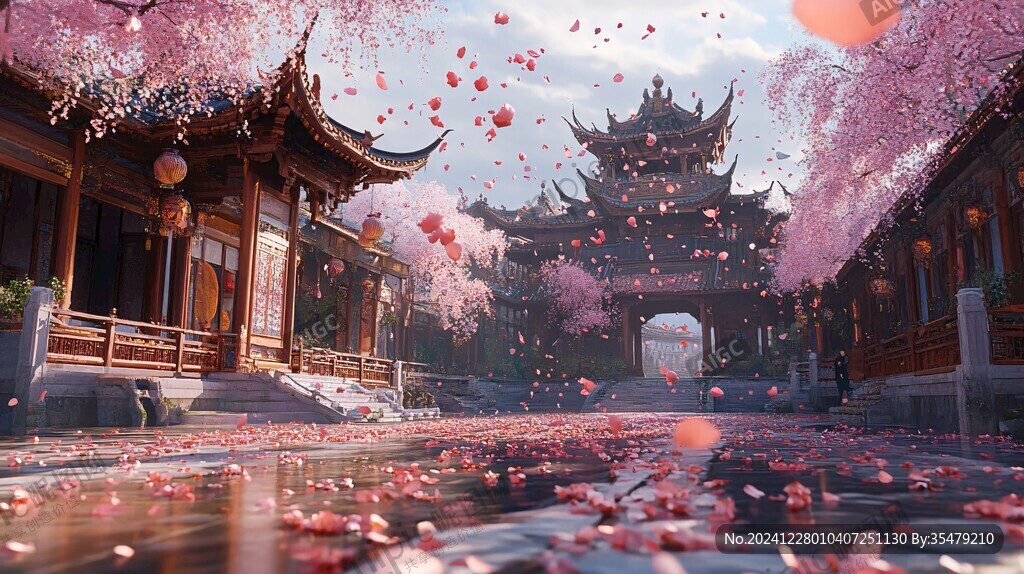 古风场景春暖花开