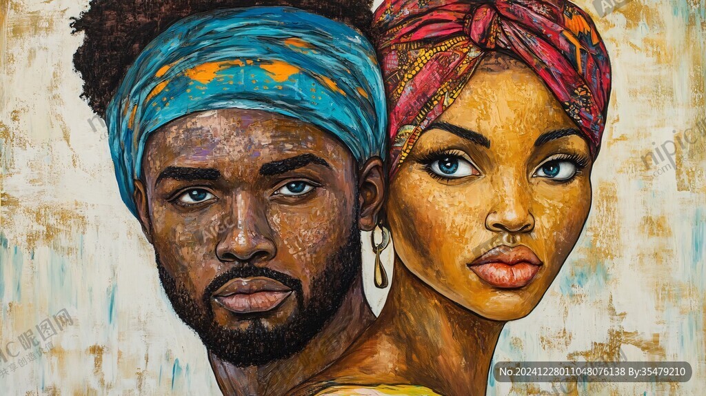 人脸色块拼接装饰画