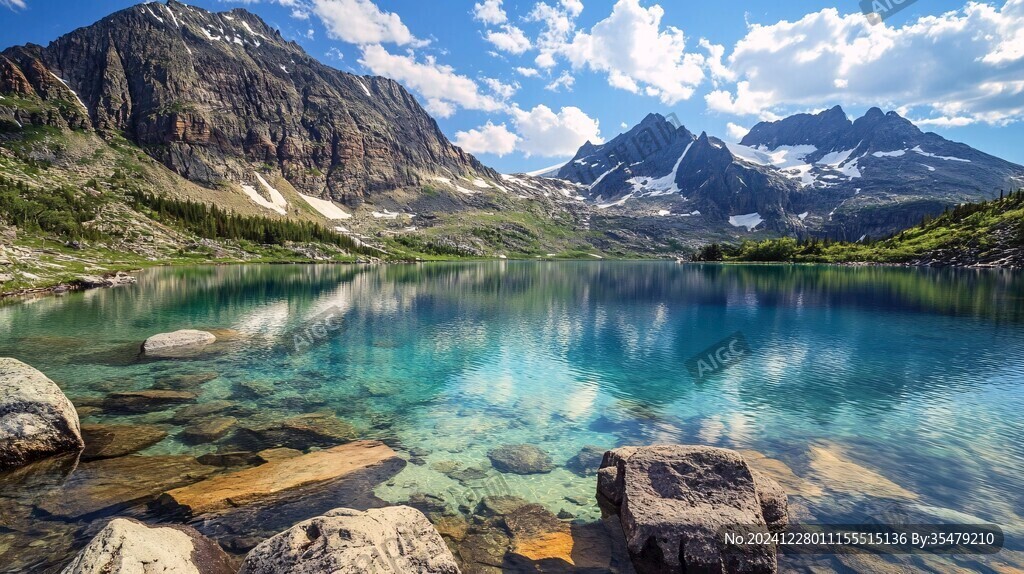 高山湖泊冰碛湖