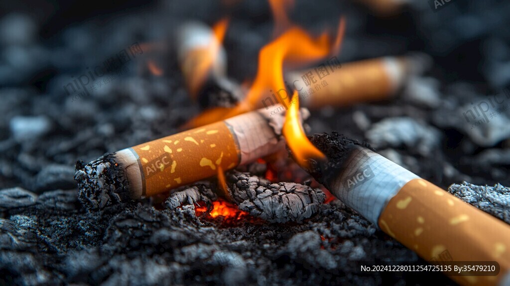 烧剩的烟灰