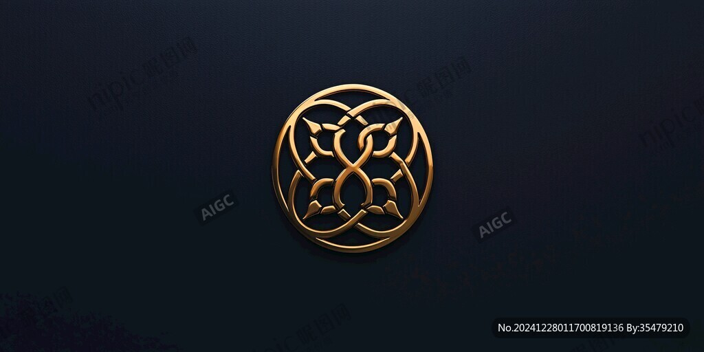 金箔花logo