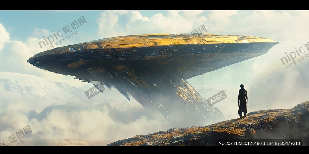飞碟科幻电影背景