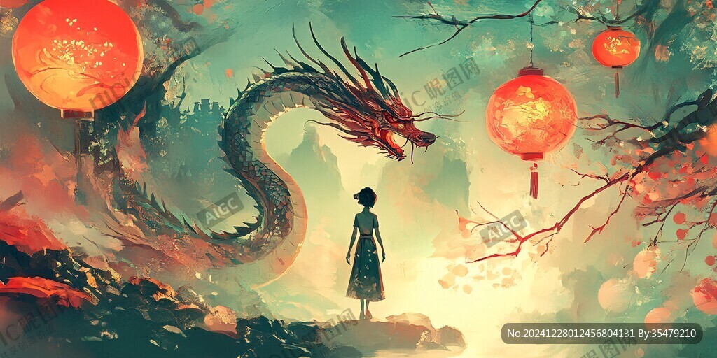 龙年横版插画