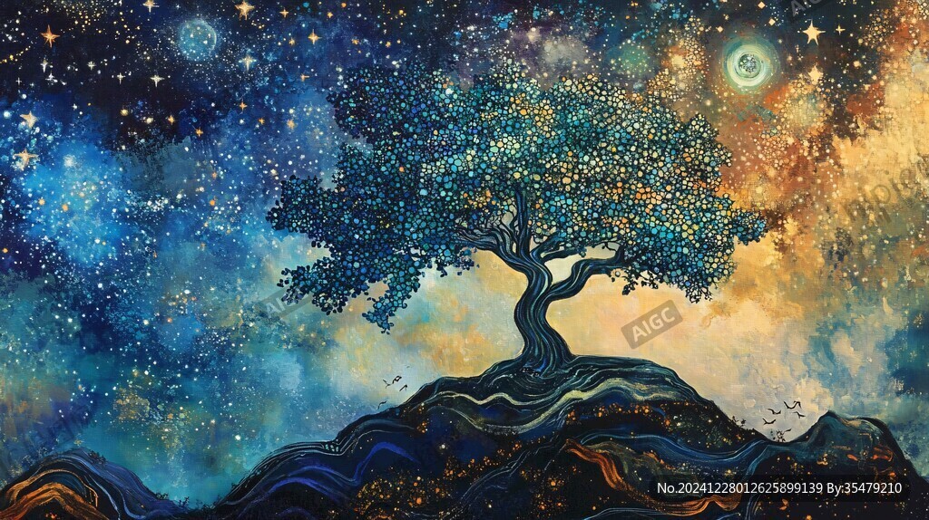 星月河幻想插画