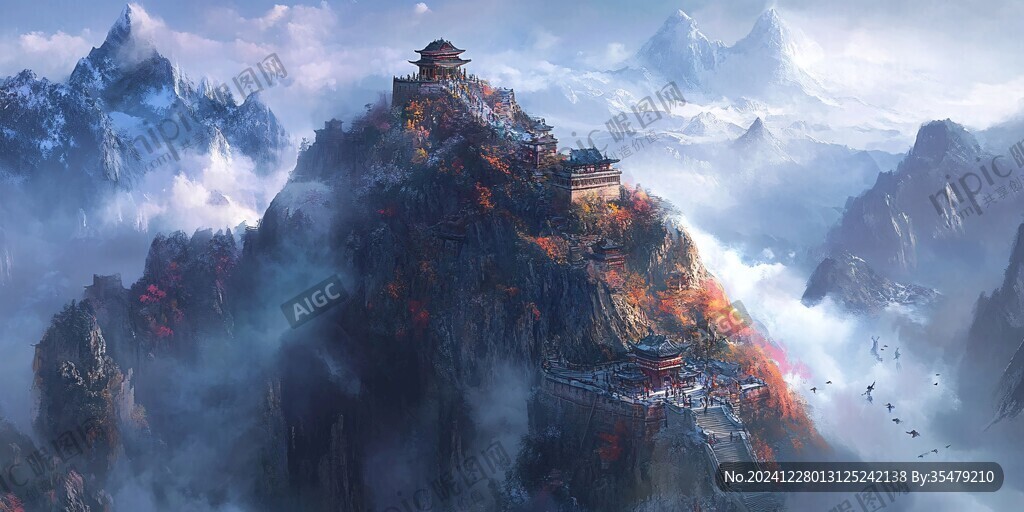 武当山插画