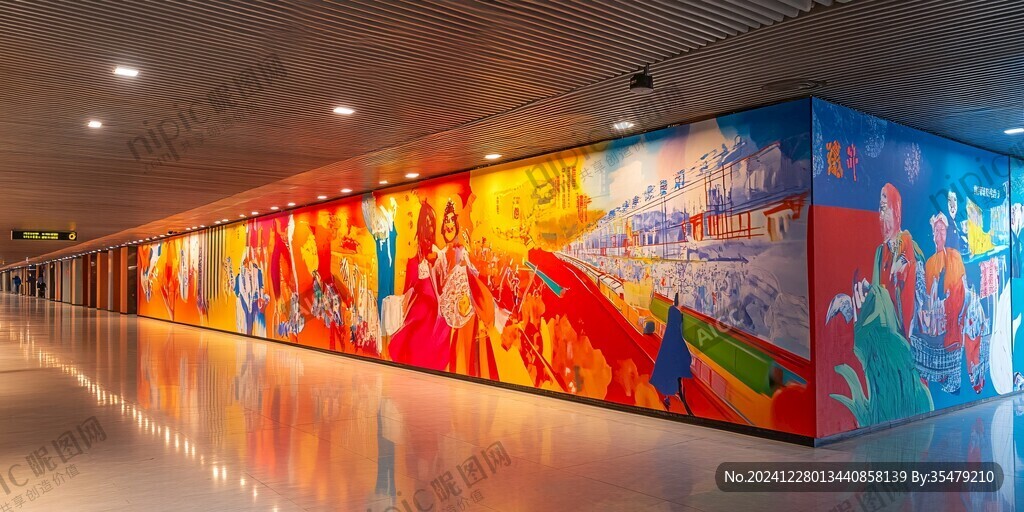 车站墙面壁画