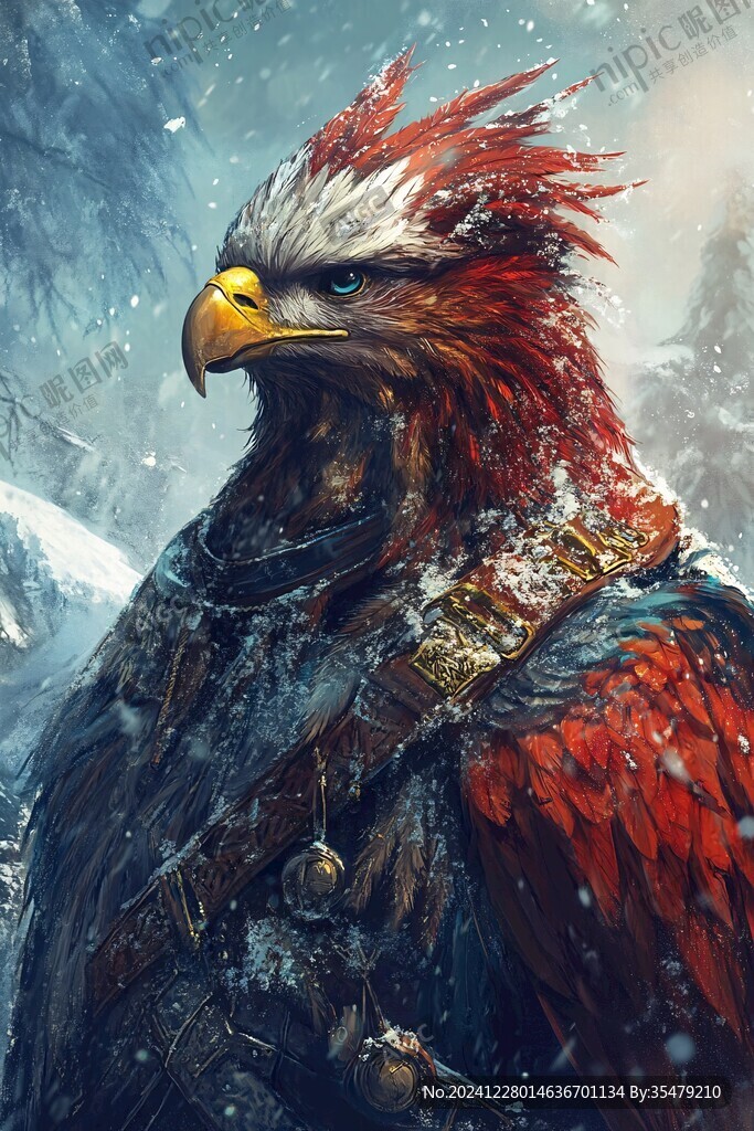 雄壮的动物插画