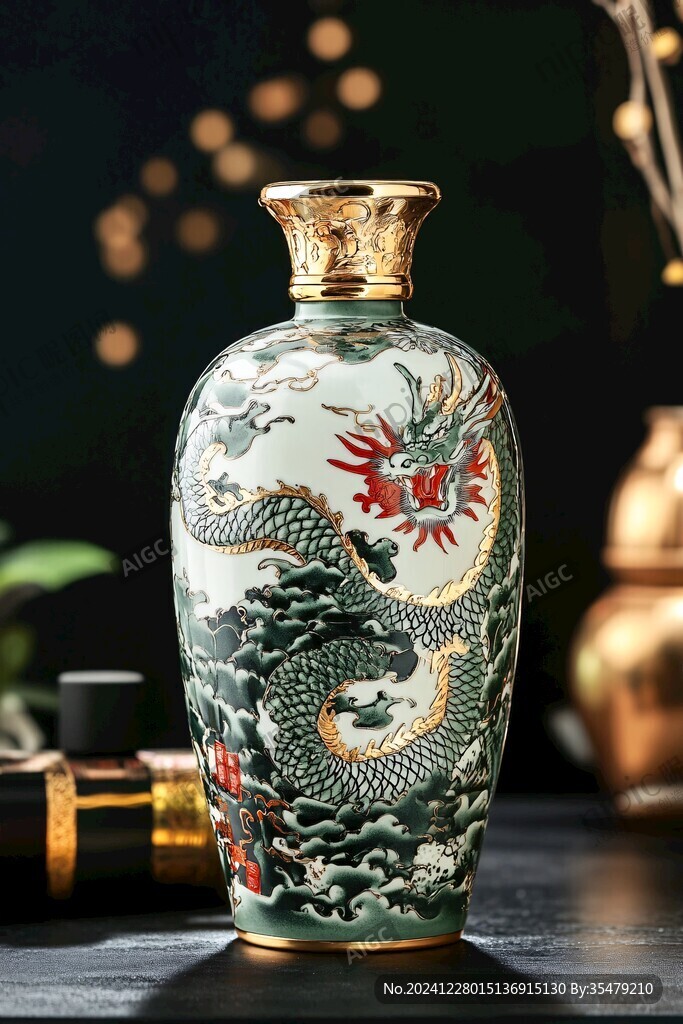 龙纹酒瓶