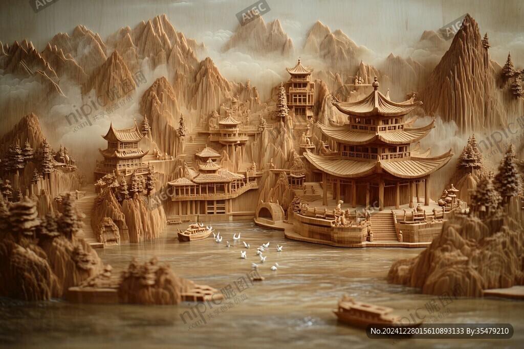 二维半浮雕场景
